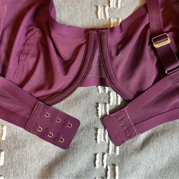 CUUP “Balconette” Mesh underwire Bra in Begonia (wine/purple) Sheer, Size 38C. - Picture 4 of 9